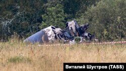 Место падения самолета Пригожина в Тверской области