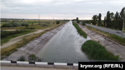 Часть русла Северо-Крымского канала, по которой перебрасывают воду в восточный Крым