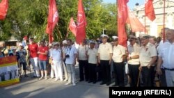 Митинг против установки памятника «Примирению». Севастополь, 4 августа 2017 года