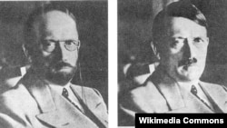 В 1944 году Секретная служба США предположила, как мог бы изменить внешность Гитлер, если после поражения Германии ему придется скрываться. В мае 1945 это изображение было расклеено по всей американской оккупационной зоне.