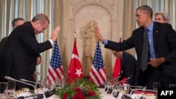 Erdoğan və Obama Parisdə görüş zamanı. 01.12.2015