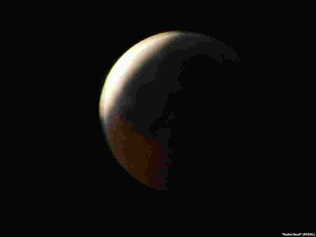 Lunar eclipse in Tajikistan