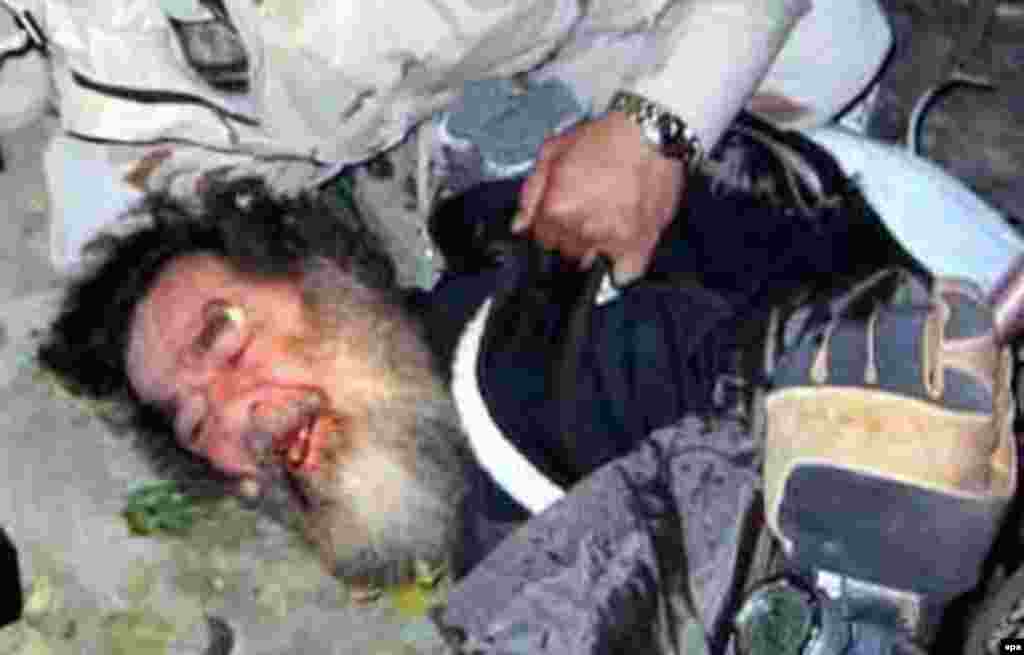 U.S. forces captured Saddam Hussein at a farm outside of his hometown of Tikrit, north of Baghdad, on 14 December 2003. He was living underground in a so-called "spider hole" that had scant space and spartan facilities. SHG2006