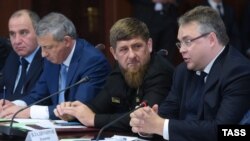 Слева направо: Рашид Темрезов, Вячеслав Битаров, Рамзан Кадыров, Владимир Владимиров