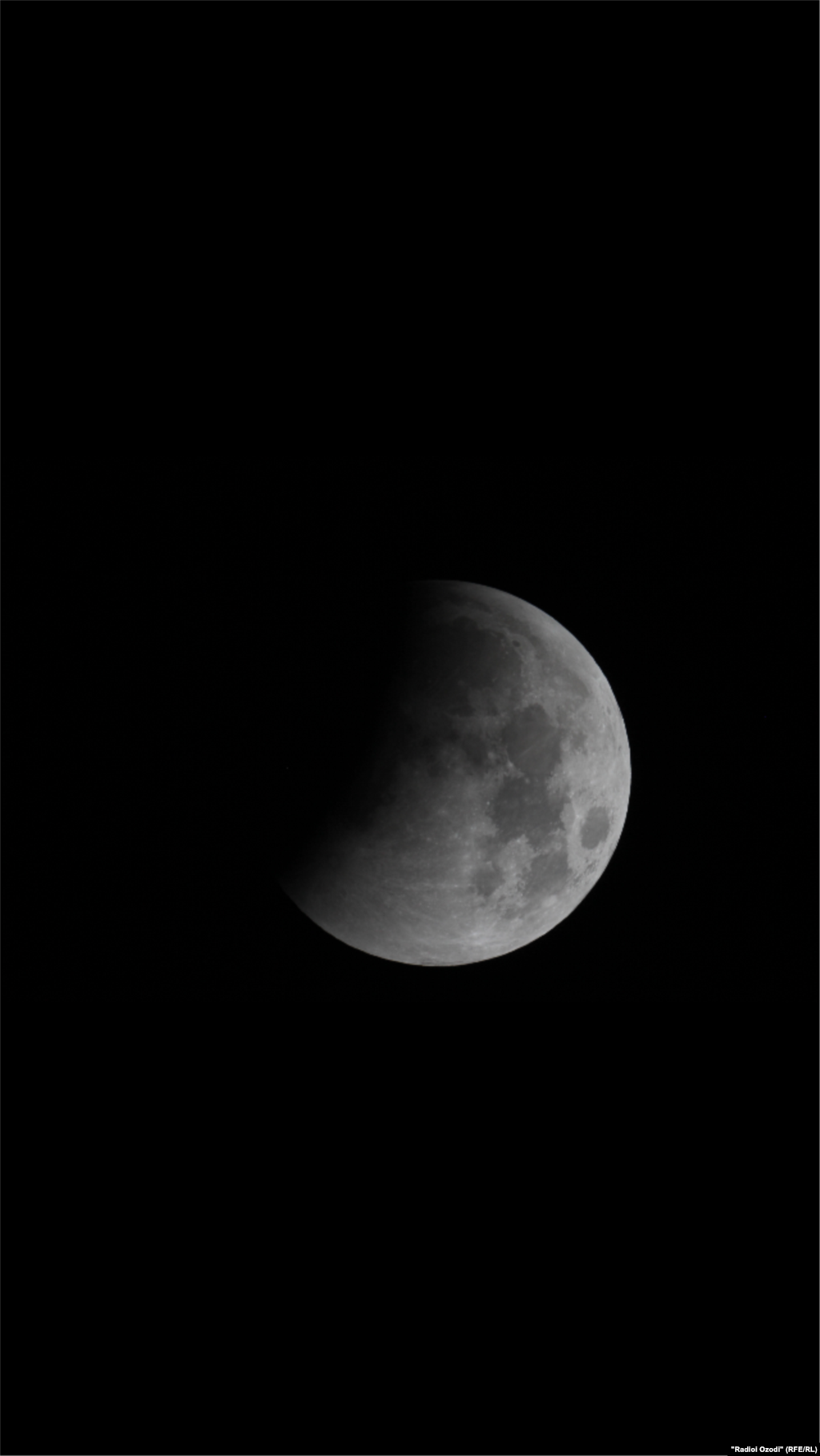 Lunar eclipse in Tajikistan